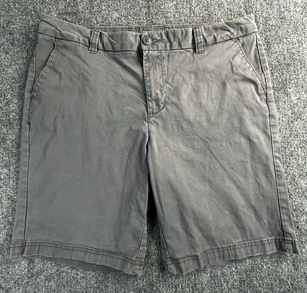 Magellan Outdoors Women's Gray Stretch Casual Chino Shorts Size 16